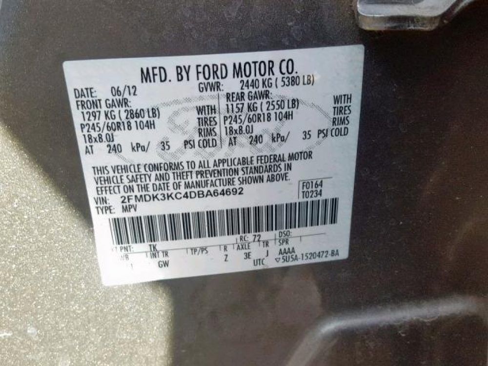 2013 Ford Edge Limited (For Parts) - Image 3